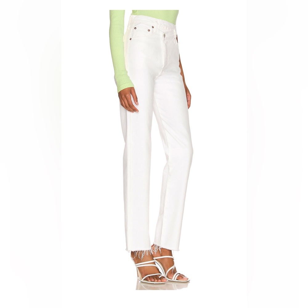 AGOLDE criss cross straight in white size 25